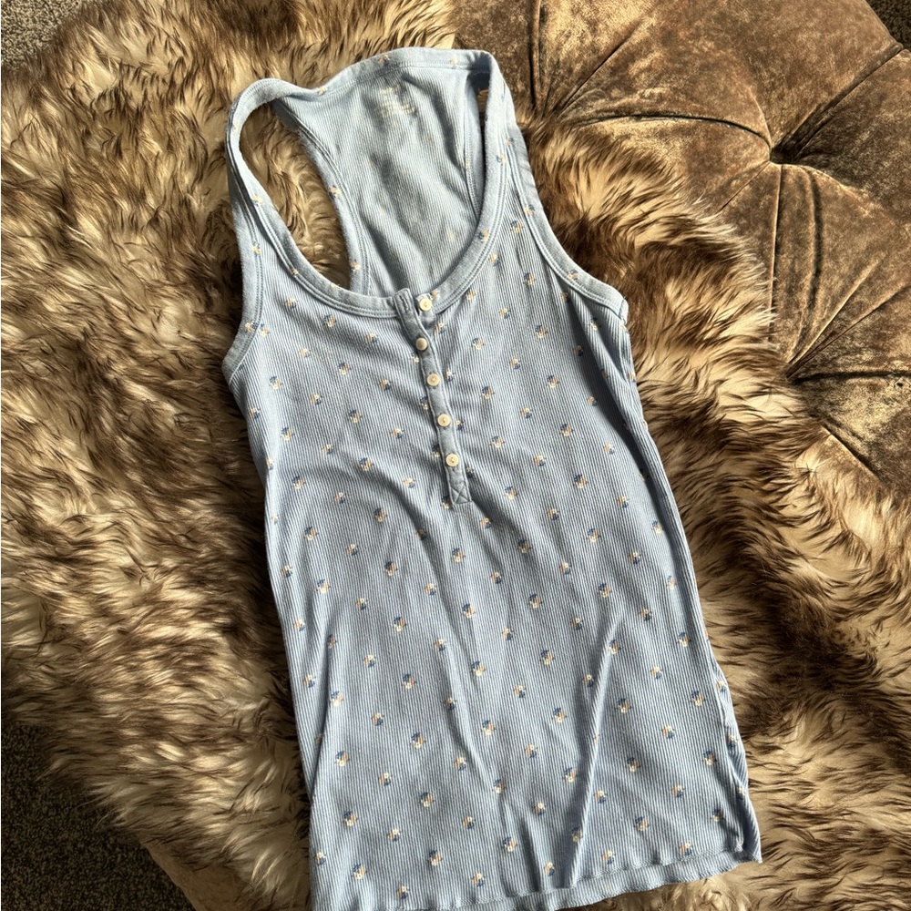 Aerie floral Henley tank